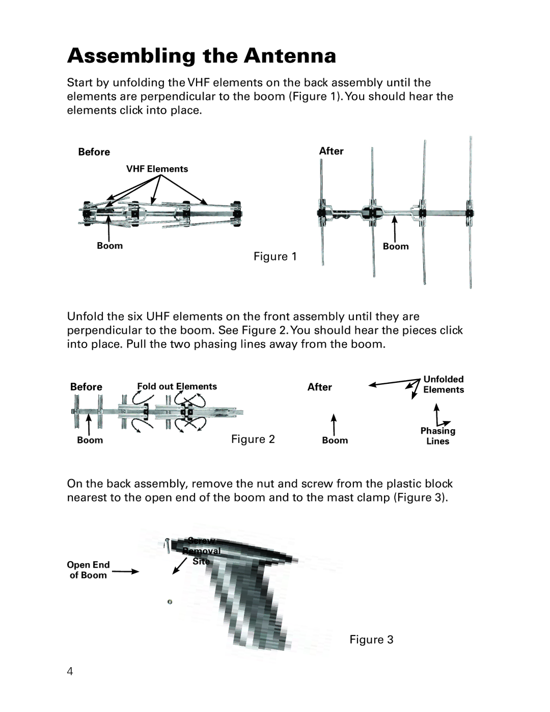 RCA ANT3037X installation manual Assembling the Antenna 