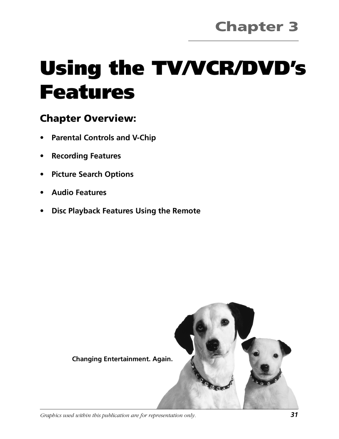 RCA B27TF680 manual Using the TV/VCR/DVD’s Features 