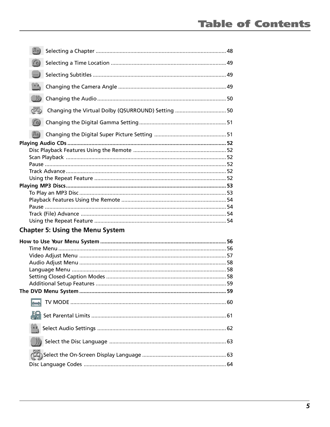 RCA B27TF680 manual Using the Menu System, Changing the Digital Super Picture Setting 