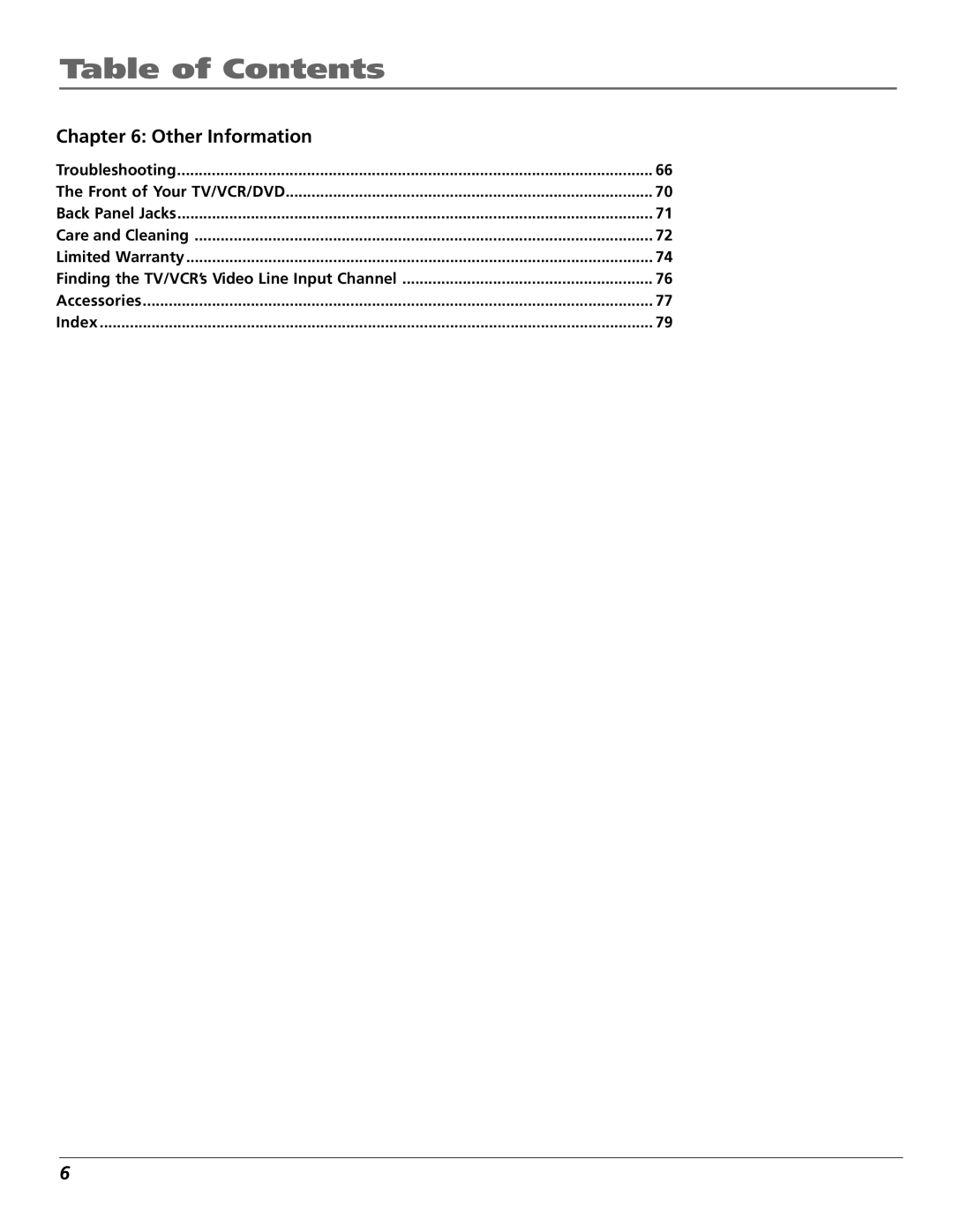 RCA B27TF680 manual Other Information 