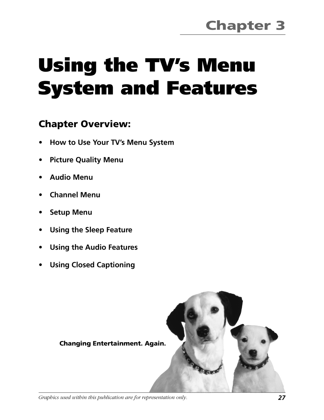 RCA BD1900 manual Using the TV’s Menu System and Features 