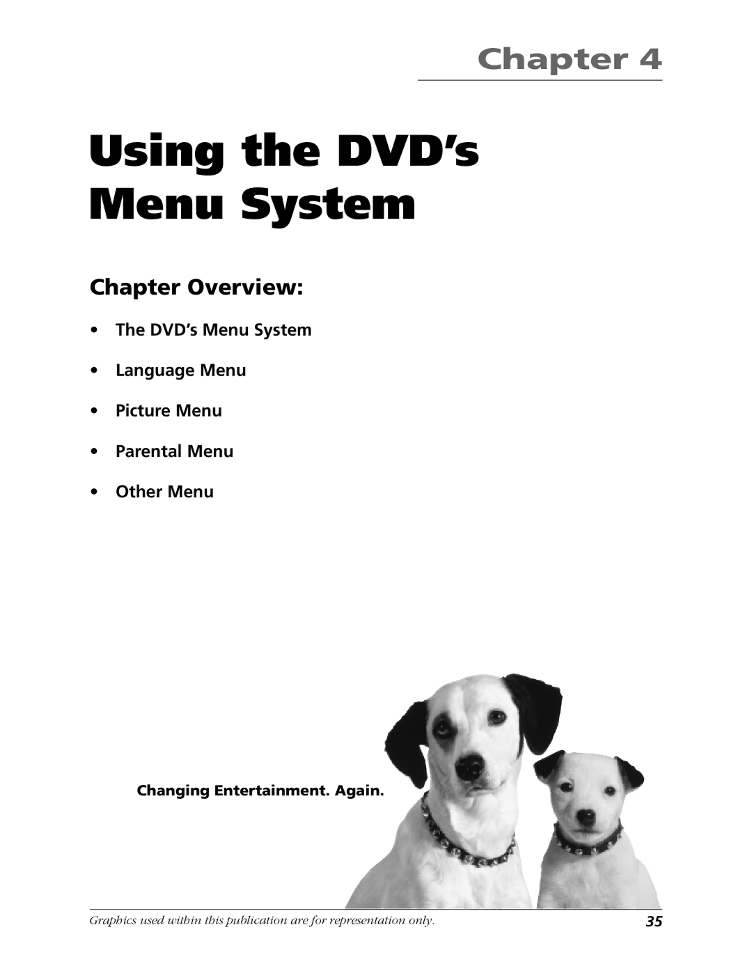 RCA BD1900 manual Using the DVD’s Menu System 