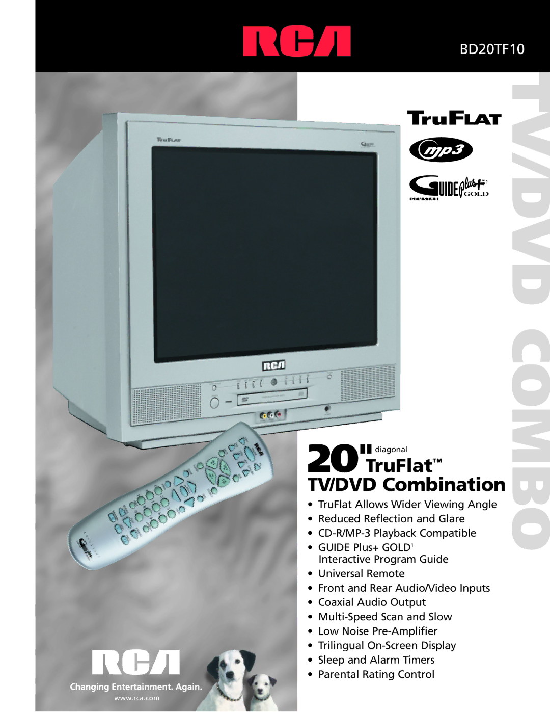 RCA BD20TF10 manual TV/DVD Combo 