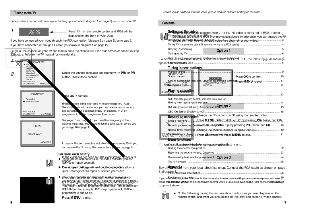 RCA BLD-6HD1 instruction manual If there is still picture interference repeat option2, Press Menu to end 