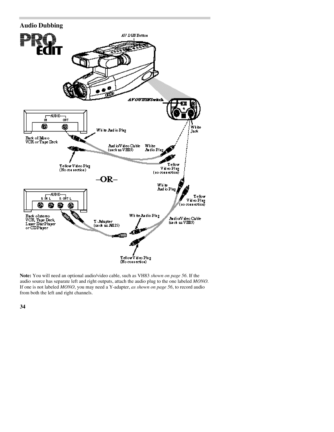 RCA CC437 manual Audio Dubbing 