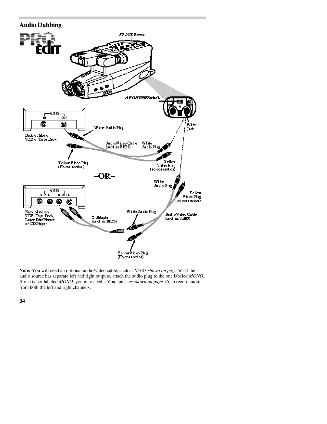 RCA CC437 manual Audio Dubbing 