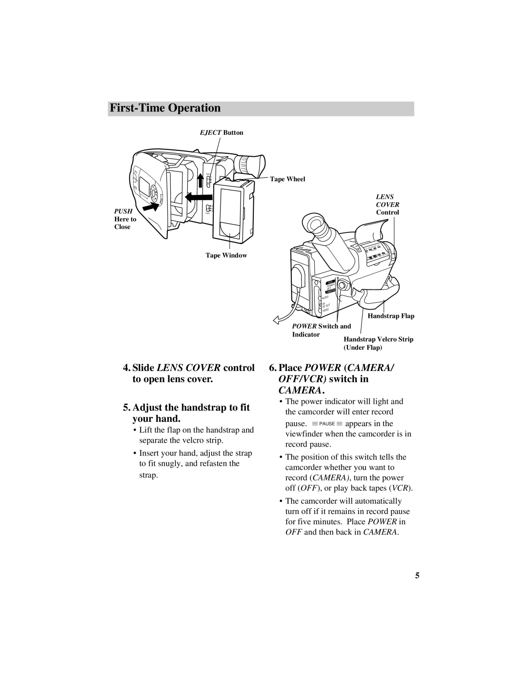 RCA CC616 manual Camera 