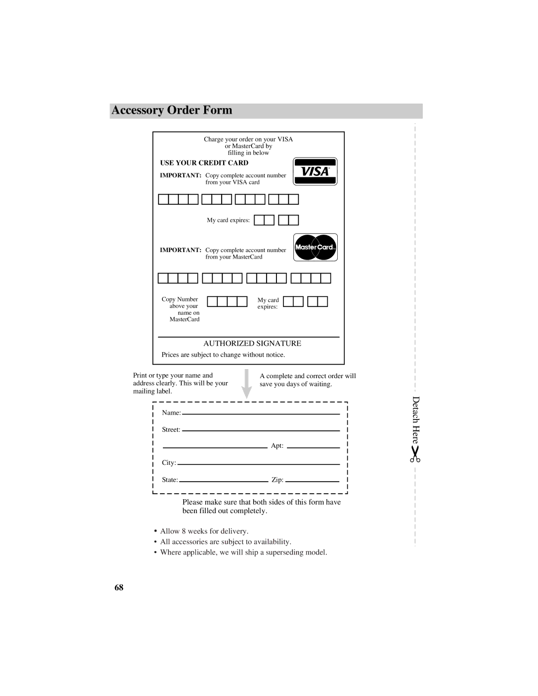 RCA CC616 manual Authorized Signature 