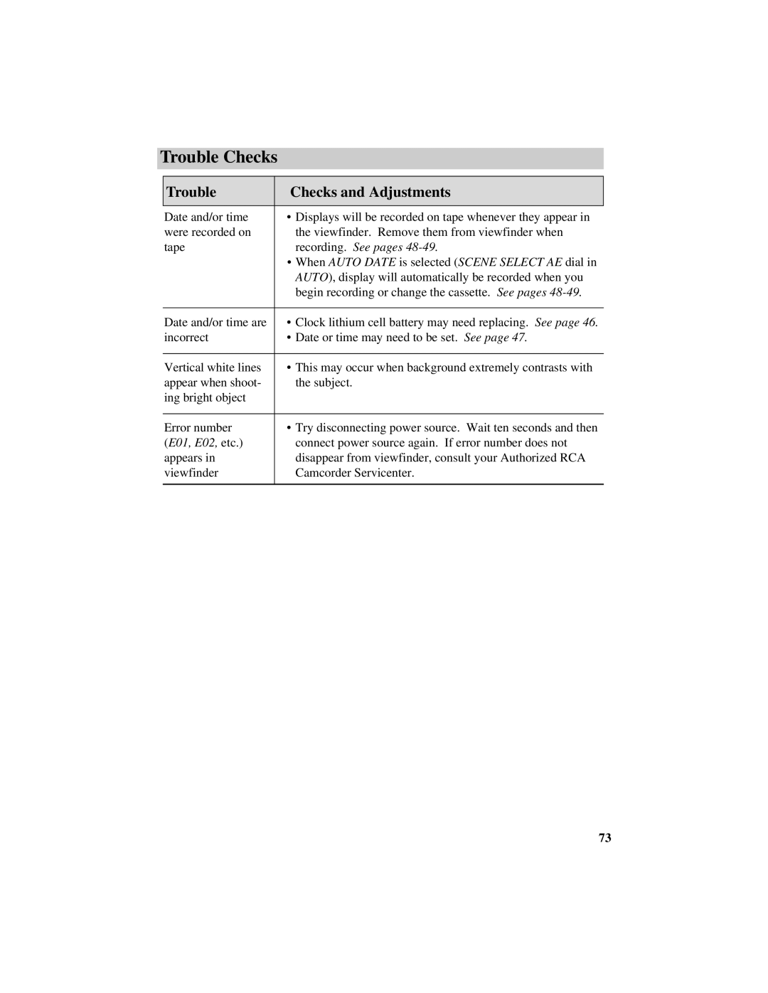 RCA CC616 manual Recording. See pages 