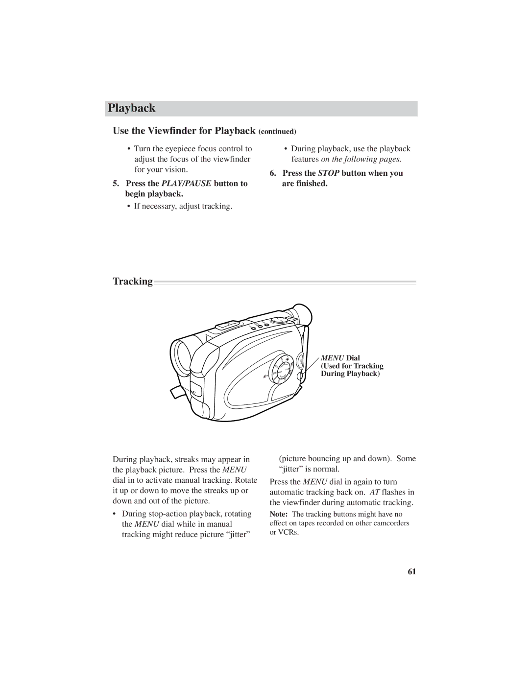 RCA CC6271, CC6251, CC6151 manual Tracking, Features on the following pages 