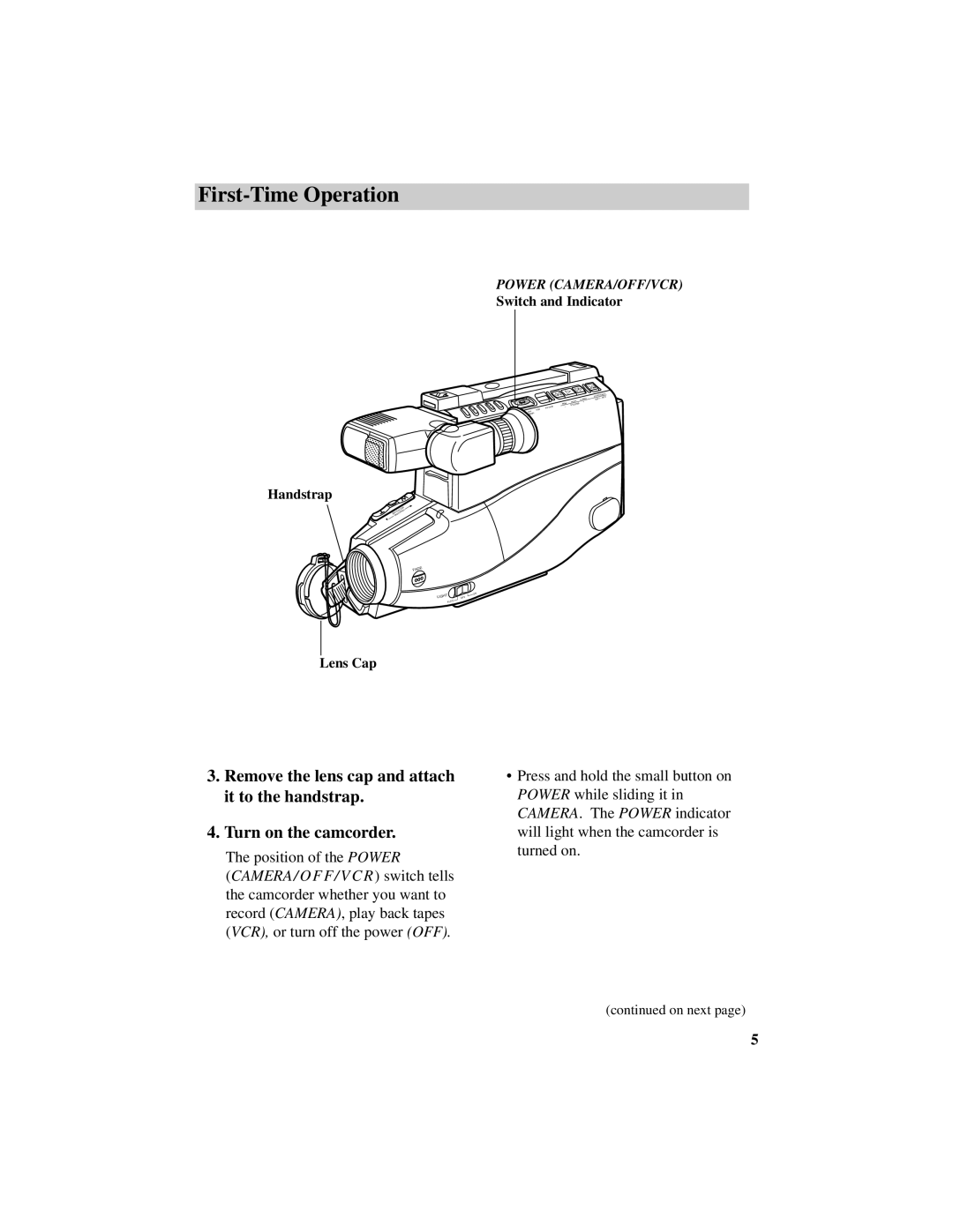 RCA CC632 manual Position of the Power 