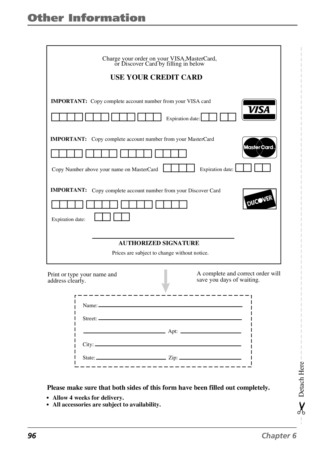 RCA CC6364/CC6374 manual USE Your Credit Card 