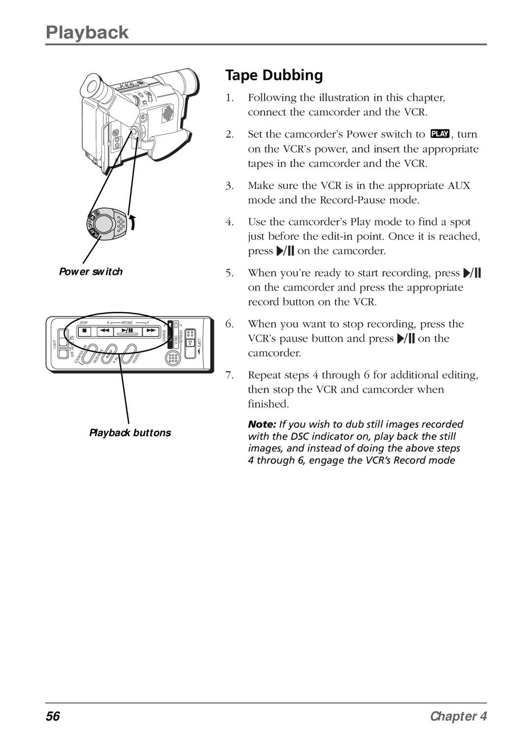 RCA CC6394 manual Tape Dubbing 