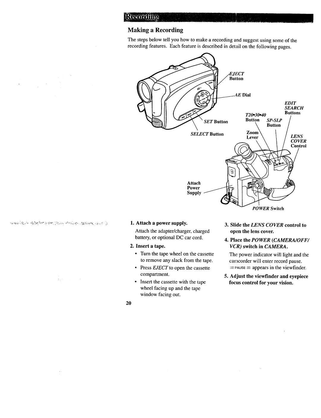 RCA CC643 manual Making a Recording, Select Button 