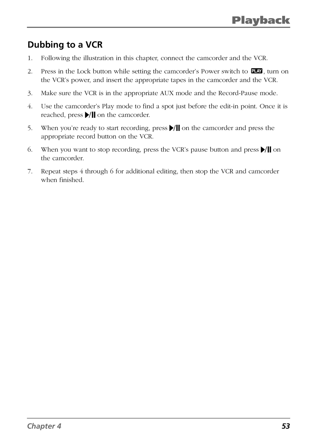 RCA CC9360 manual Dubbing to a VCR 