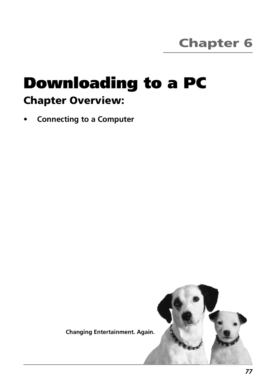 RCA CC9360 manual Downloading to a PC, Connecting to a Computer 