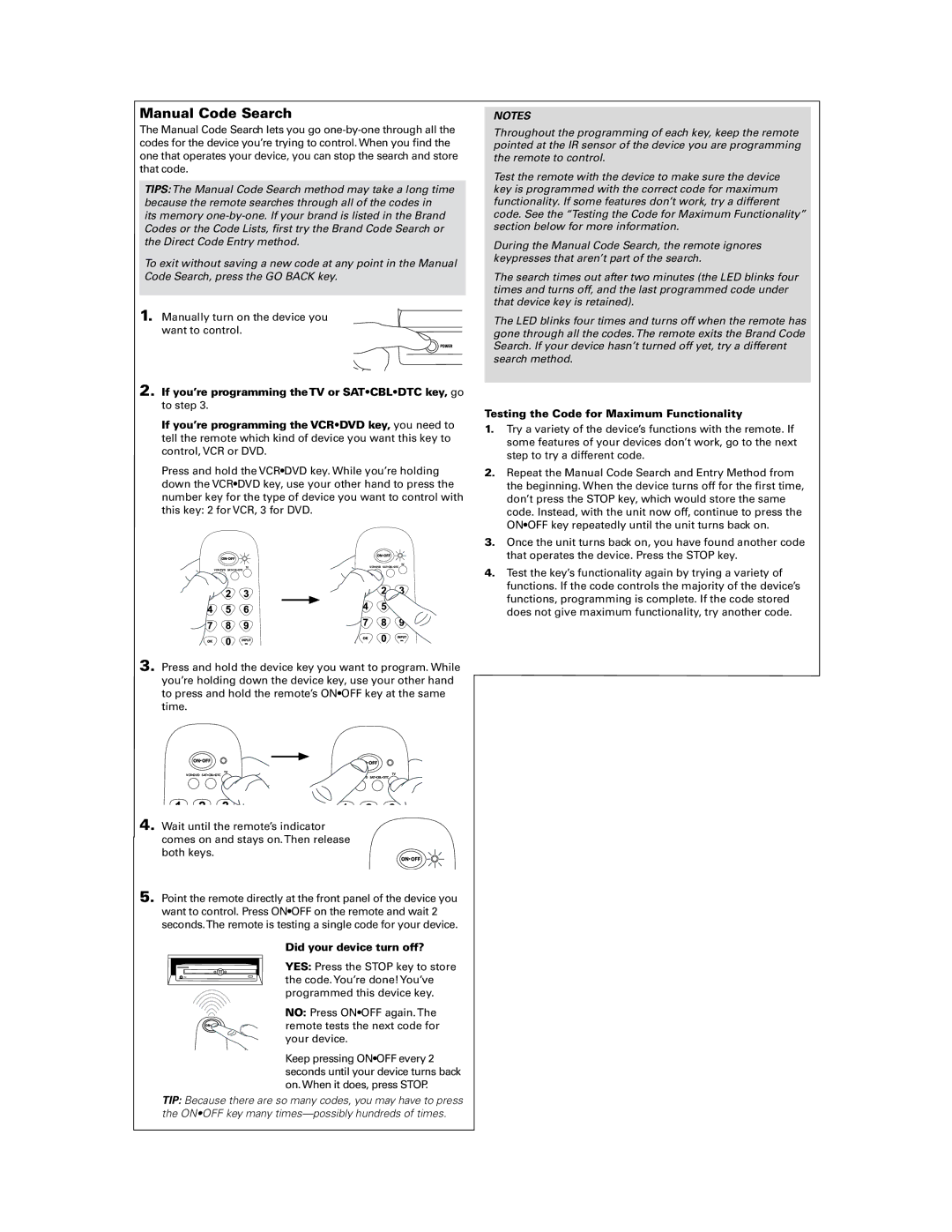 RCA CRCR351 owner manual Manual Code Search 