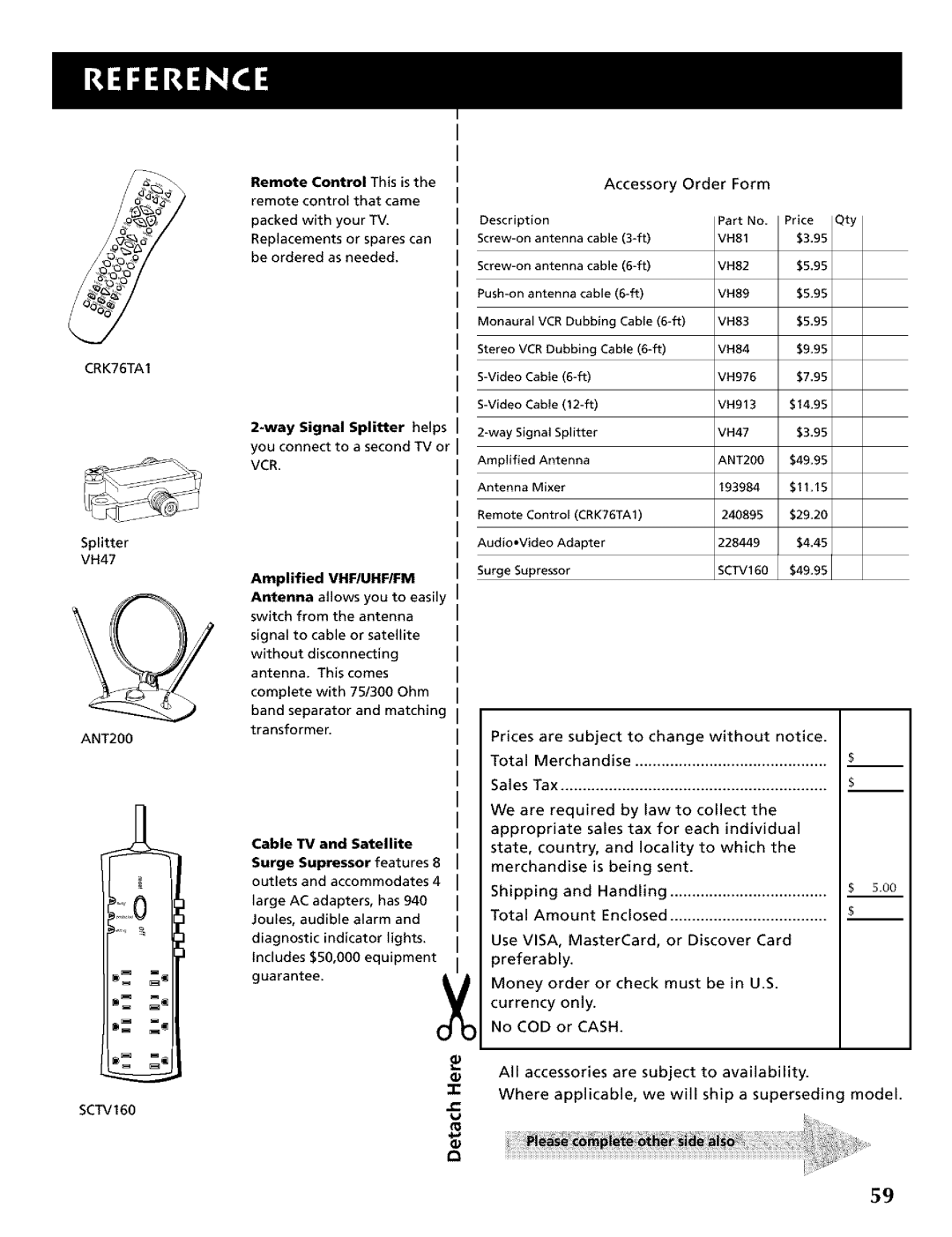 RCA CRT Television manual Arate 