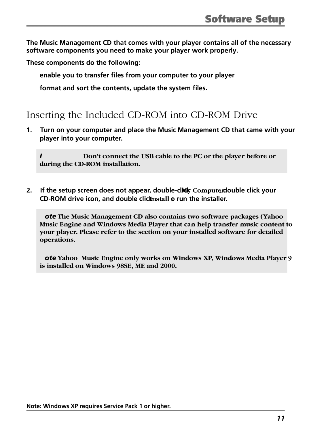 RCA CTM-980723-KS5 manual Software Setup, Inserting the Included CD-ROM into CD-ROM Drive 