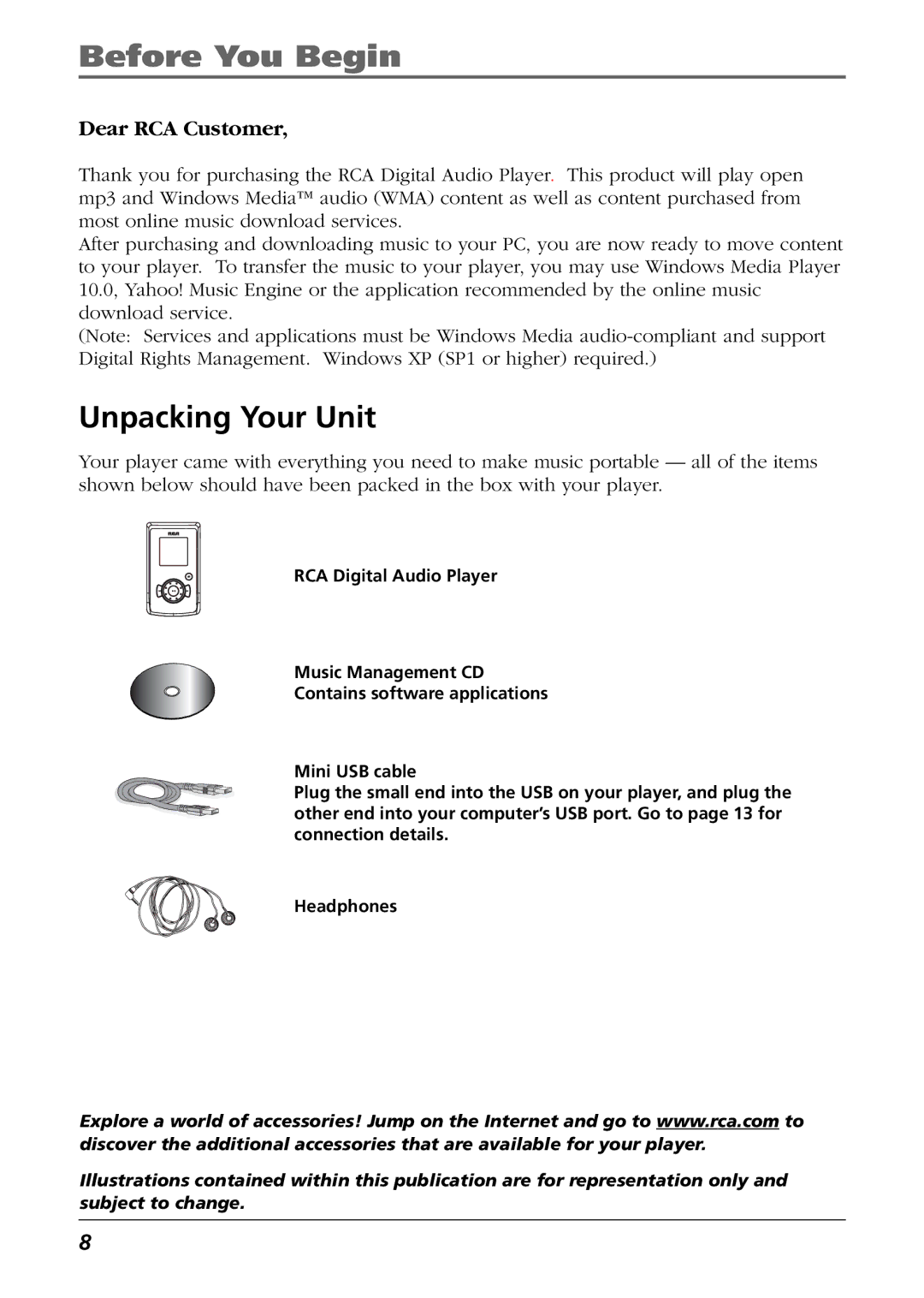 RCA CTM-980723-KS5 manual Before You Begin, Unpacking Your Unit 