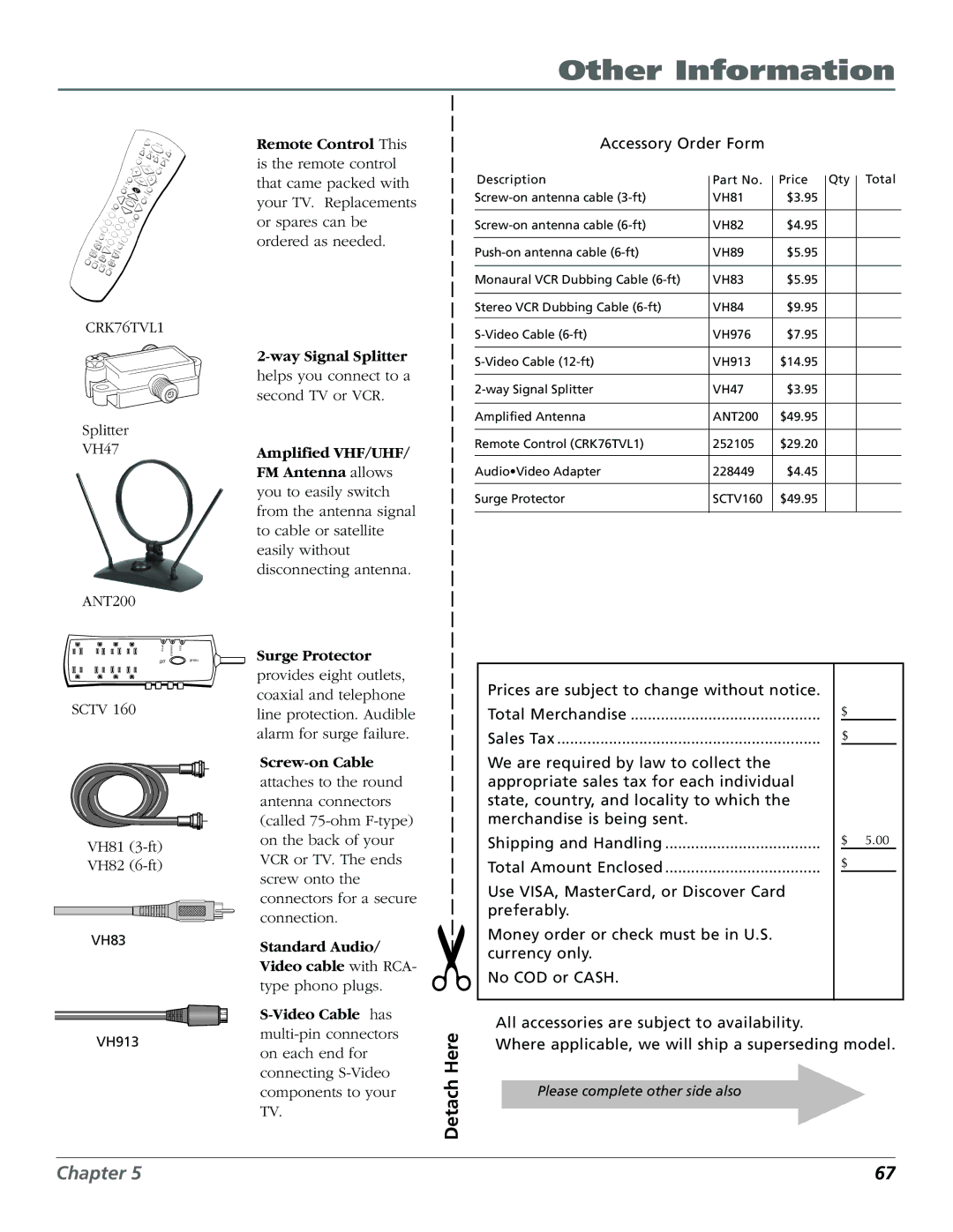 RCA D36120 manual Amplified VHF/UHF 