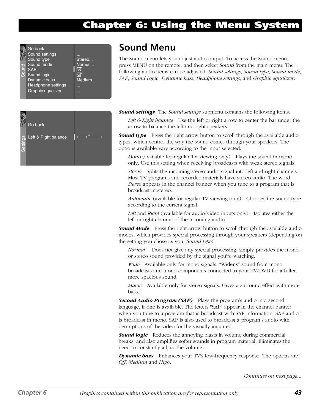 RCA D52W27D manual Using the Menu System 