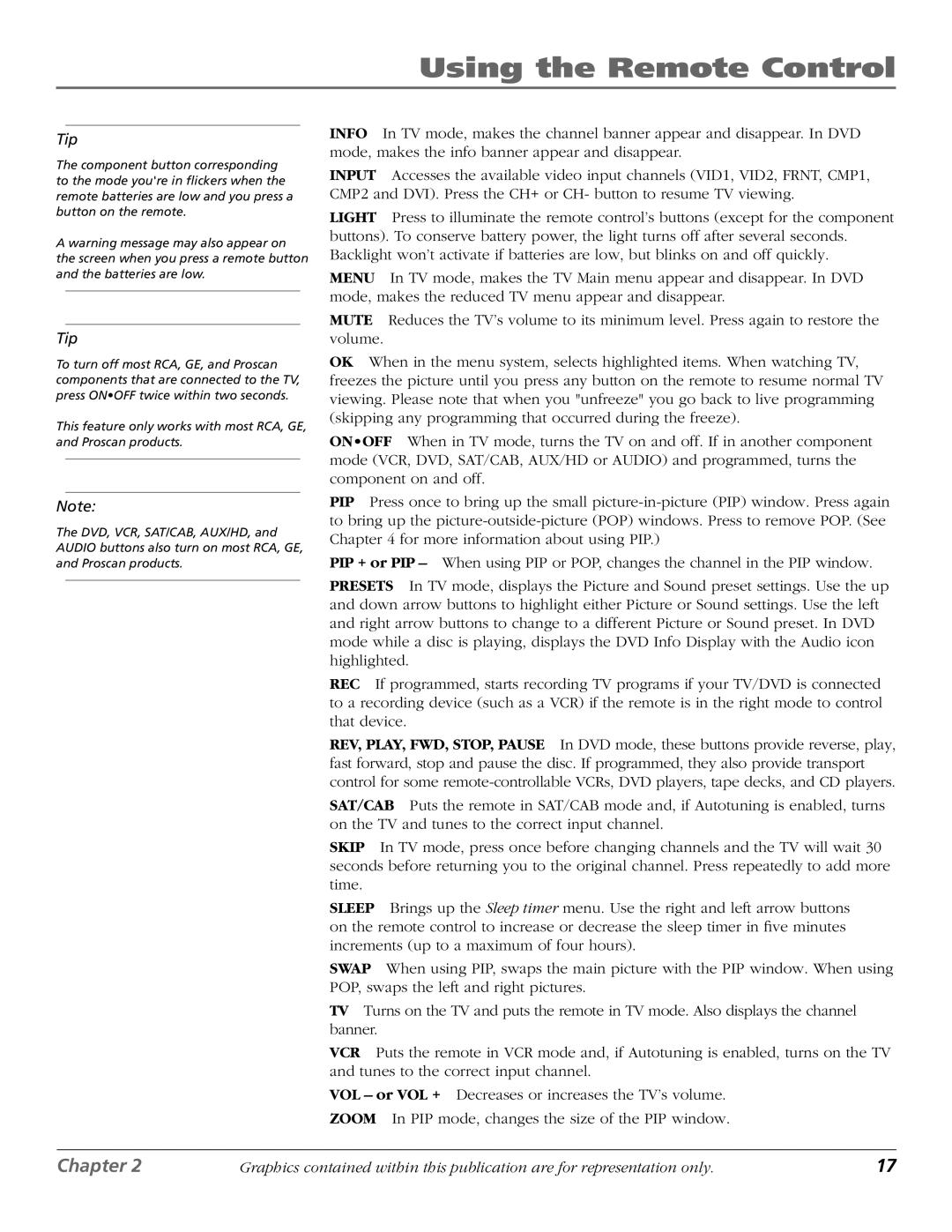 RCA D61W136DB manual Tip 