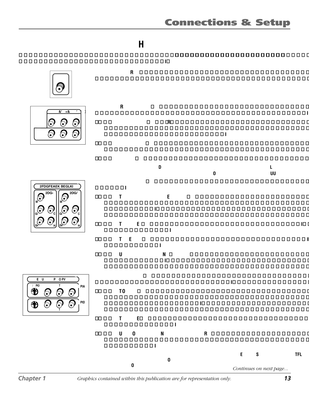 RCA D61W17B manual Explanation of Jacks in alphabetical order 