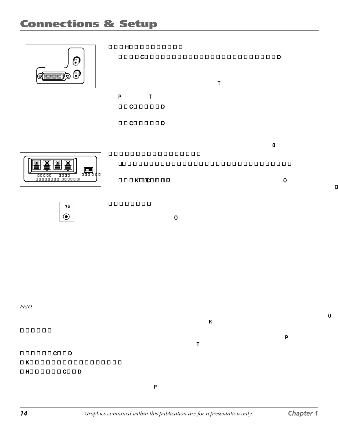 RCA D61W17B manual Front of Your TV, Front Input Jacks 