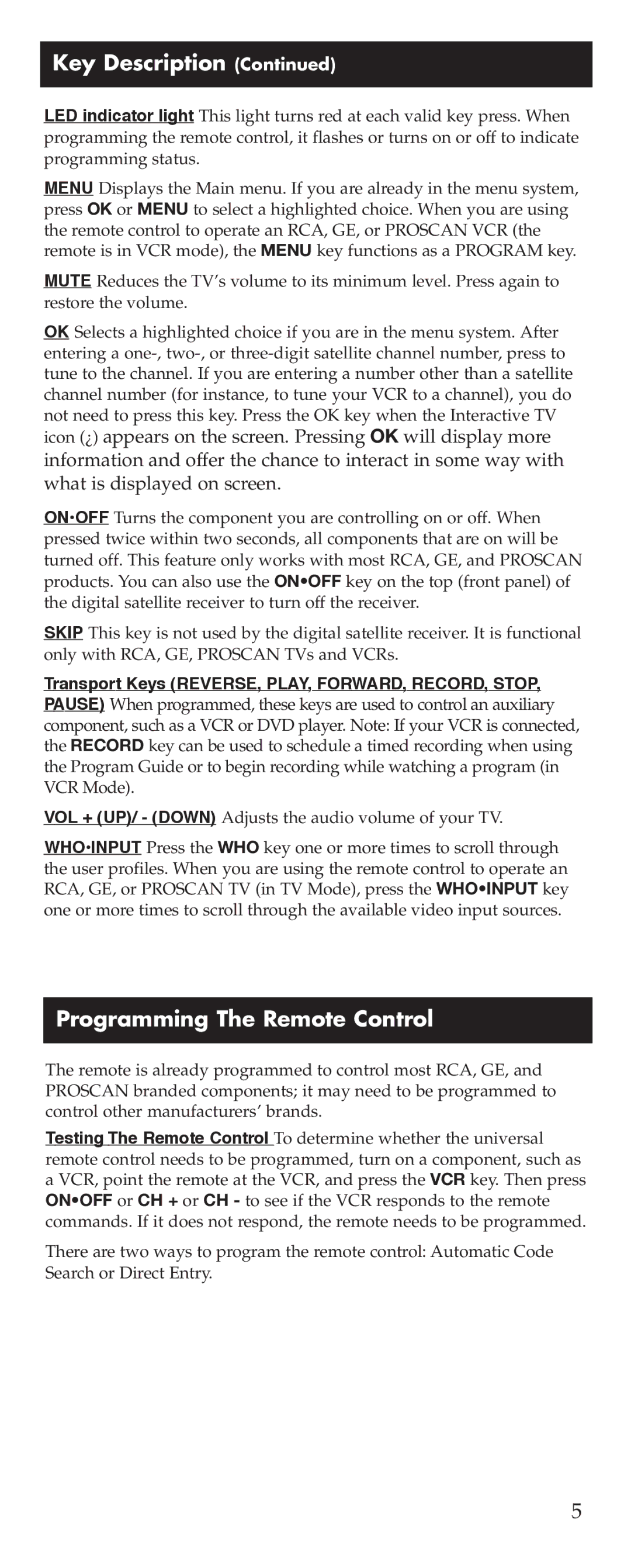 RCA D770 manual Programming The Remote Control 