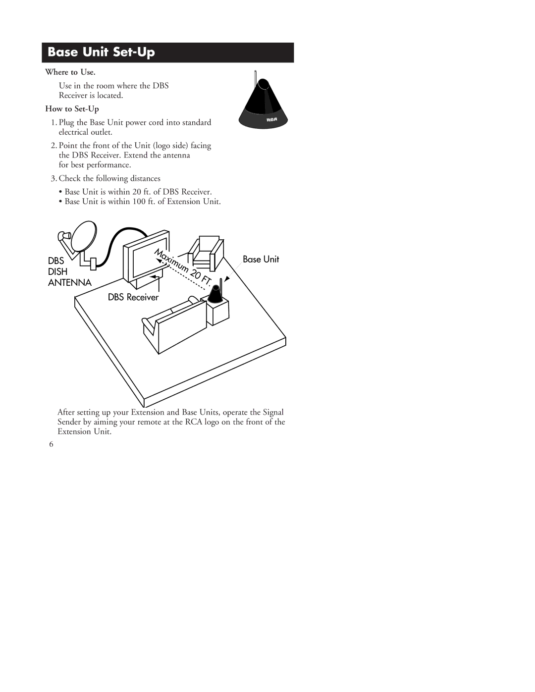 RCA D940 warranty Base Unit Set-Up, How to Set-Up 