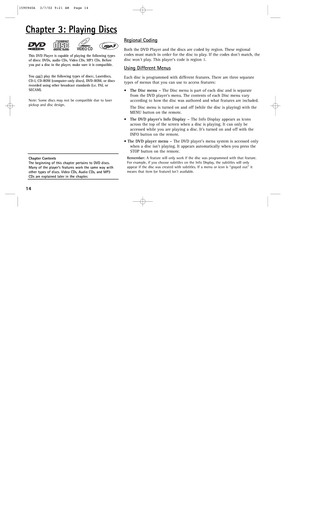 RCA DRC220N manual Regional Coding, Using Different Menus 