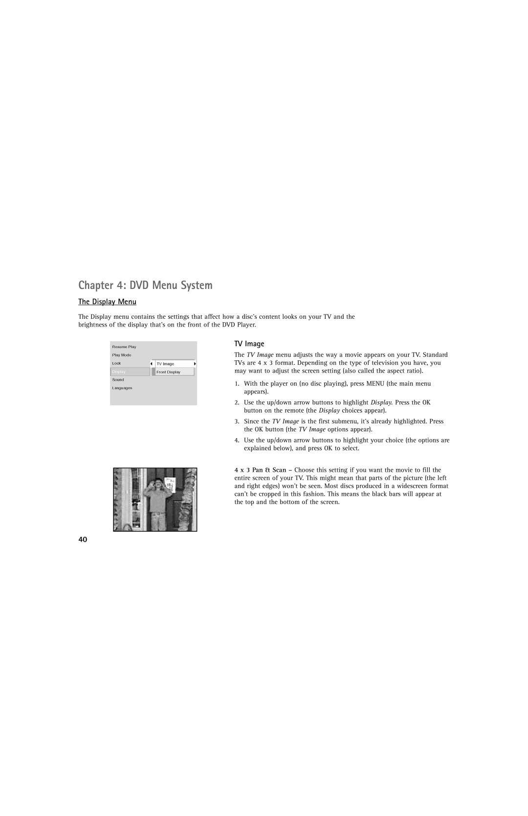 RCA DRC220N manual Display Menu, TV Image 