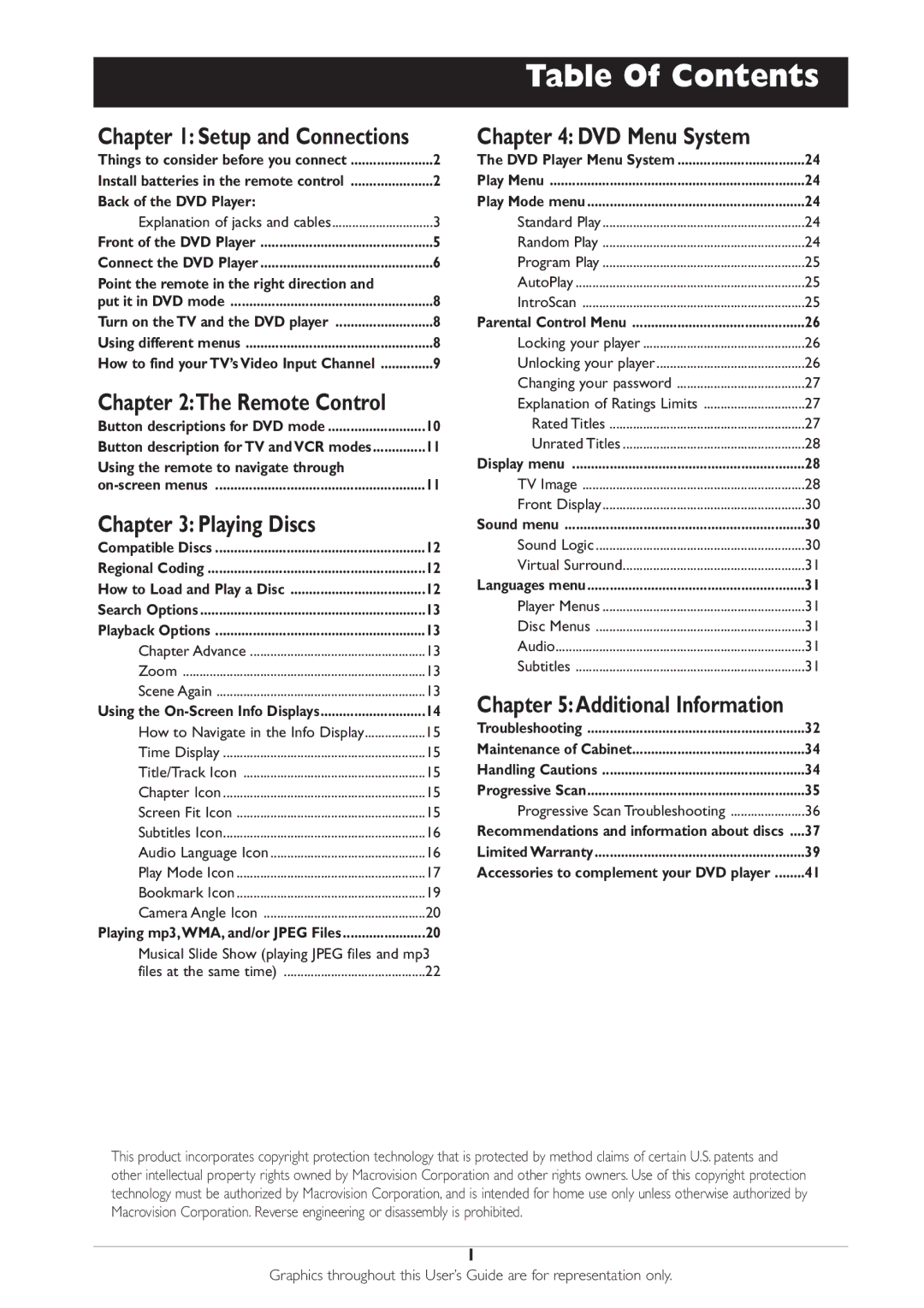 RCA DRC233N manual Table Of Contents 