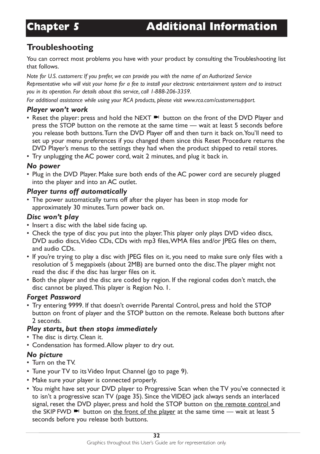 RCA DRC233N manual Additional Information, Troubleshooting 