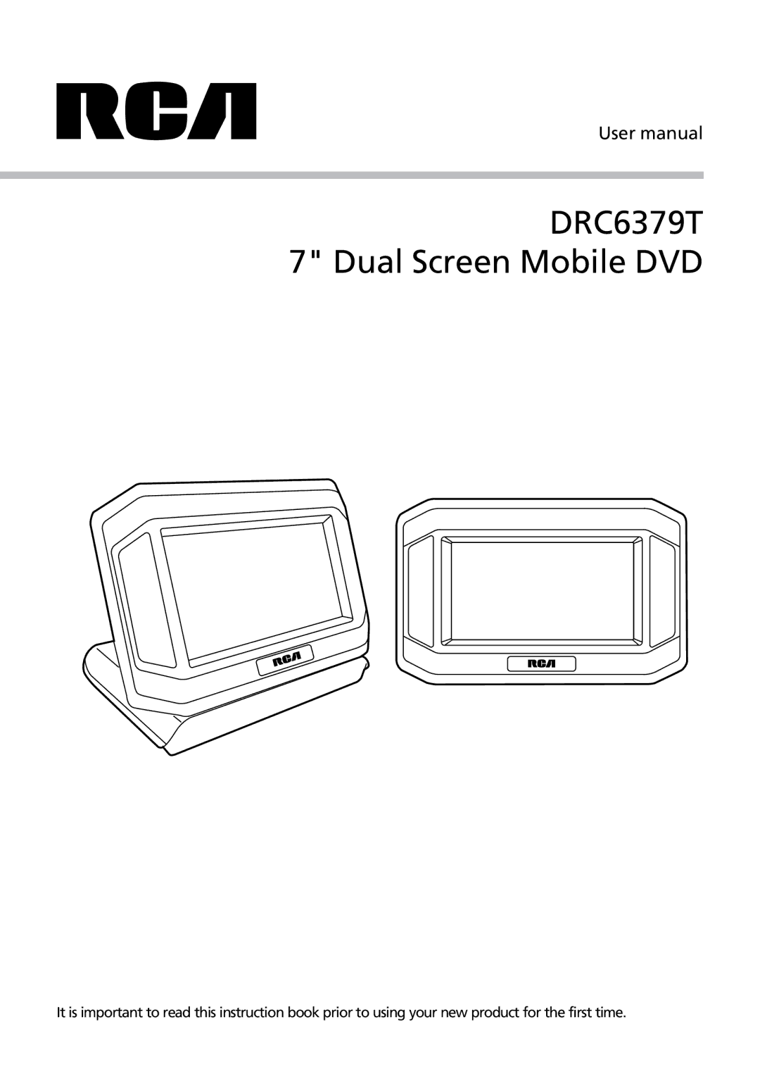 RCA user manual DRC6379T 7 Dual Screen Mobile DVD 