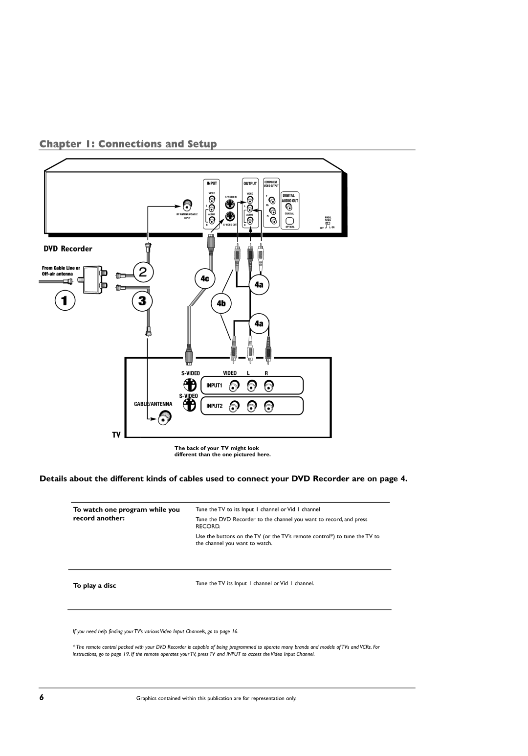 RCA DRC8005N manual To watch one program while you record another, To play a disc 