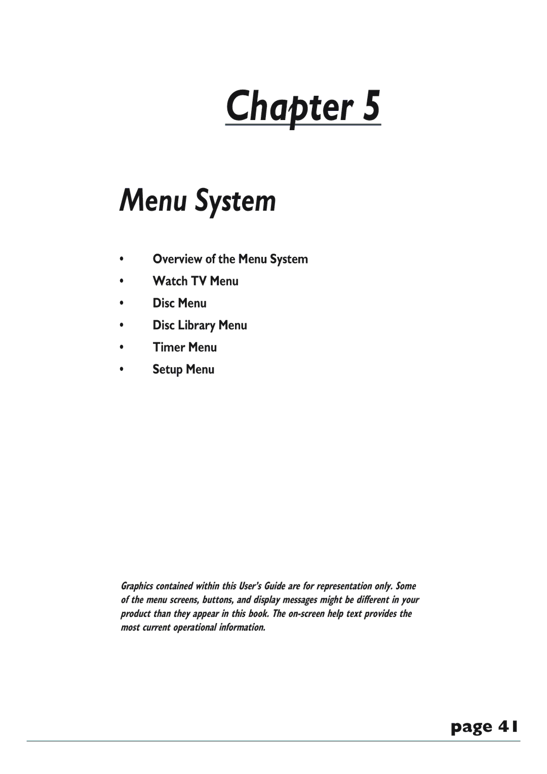 RCA DRC8040N manual Menu System 