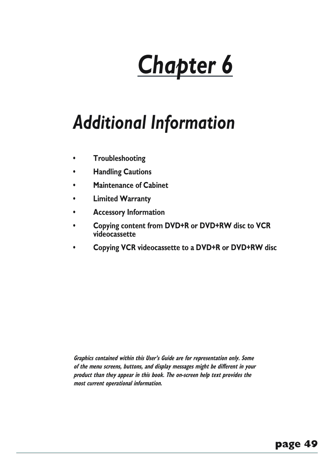 RCA DRC8040N manual Additional Information 