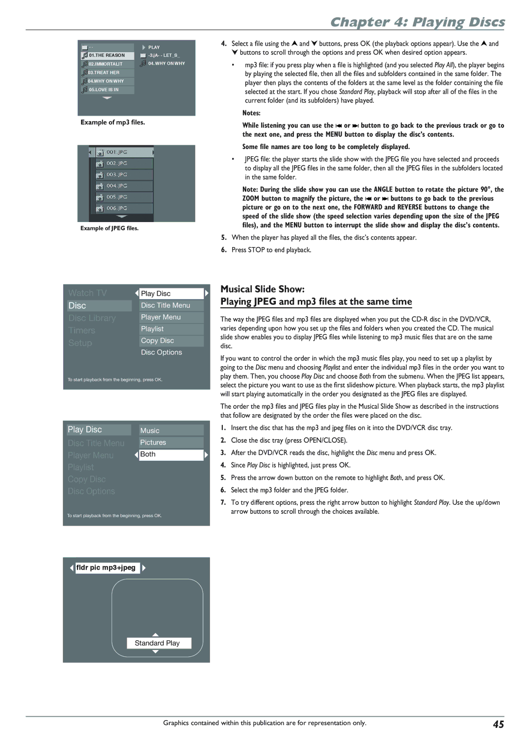 RCA DRC8300N manual Example of mp3 ﬁles, Some ﬁle names are too long to be completely displayed 