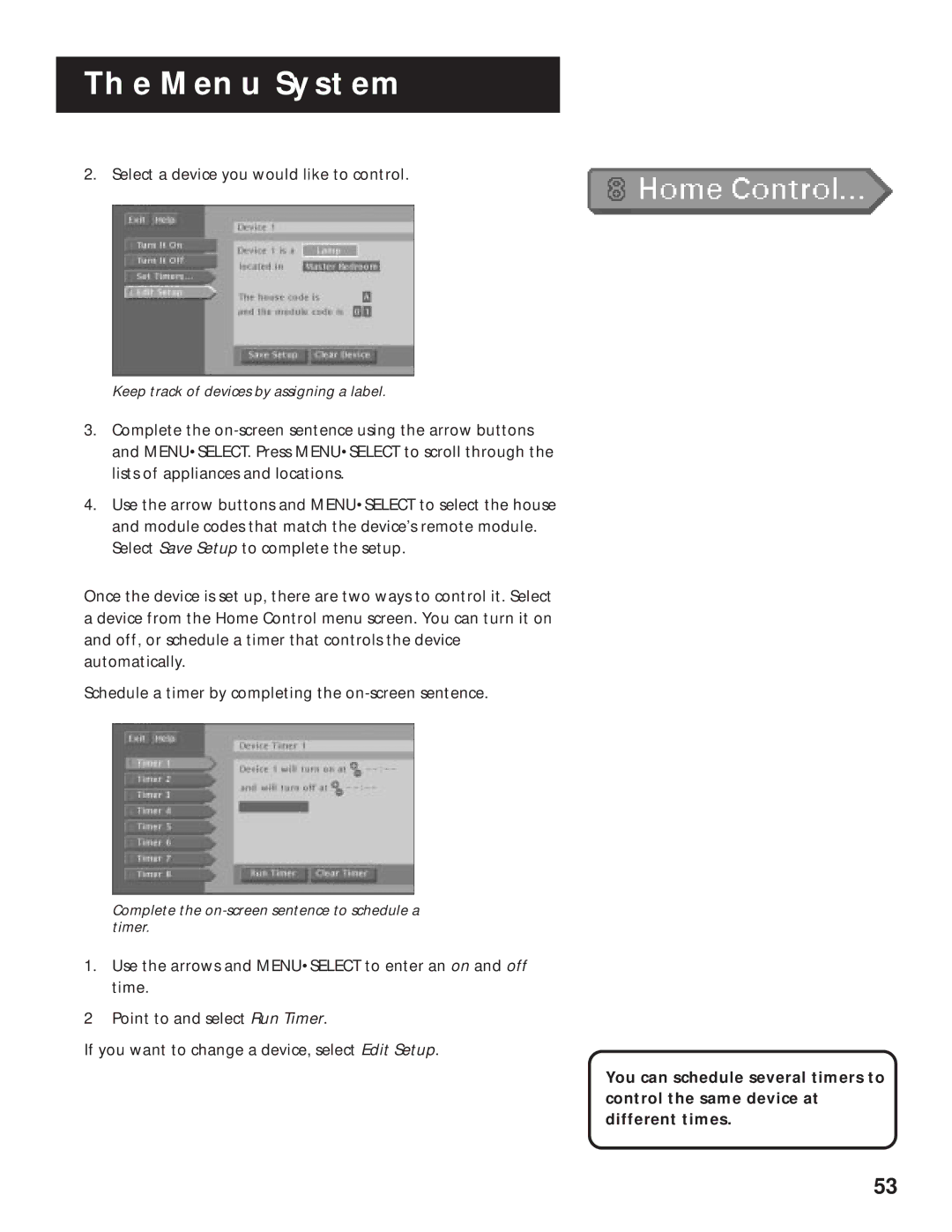 RCA DRD202RA manual Select a device you would like to control 