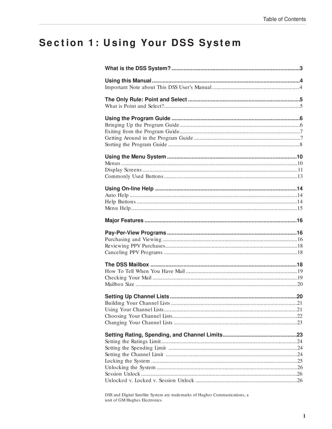 RCA DRD203 RW user manual Using Your DSS System, Using On-line Help 