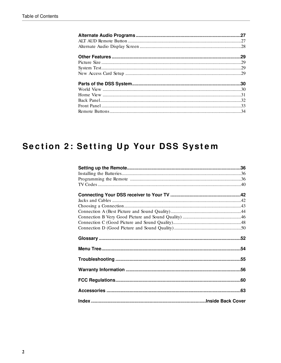 RCA DRD203 RW user manual Setting Up Your DSS System 