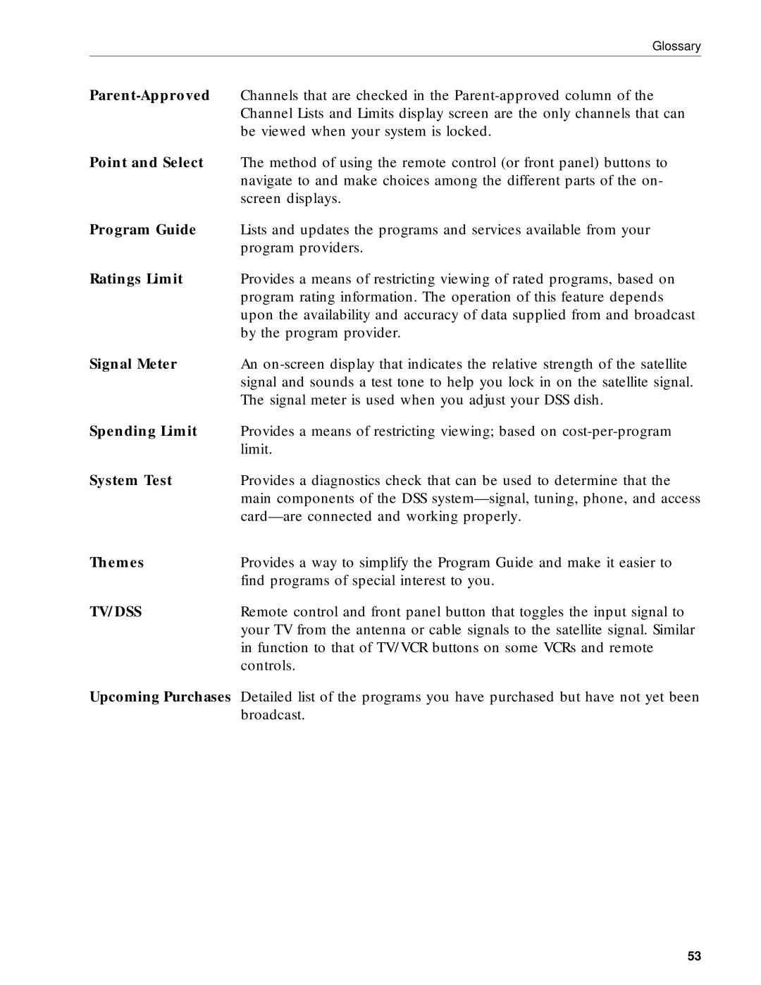 RCA DRD203 RW user manual Tv/Dss 