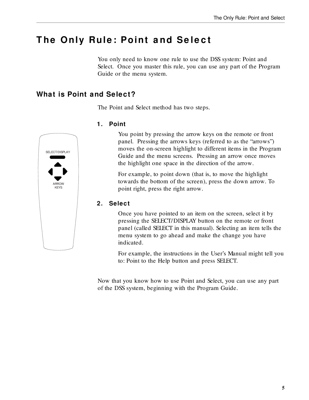 RCA DRD203 RW user manual Only Rule Point and Select, What is Point and Select? 