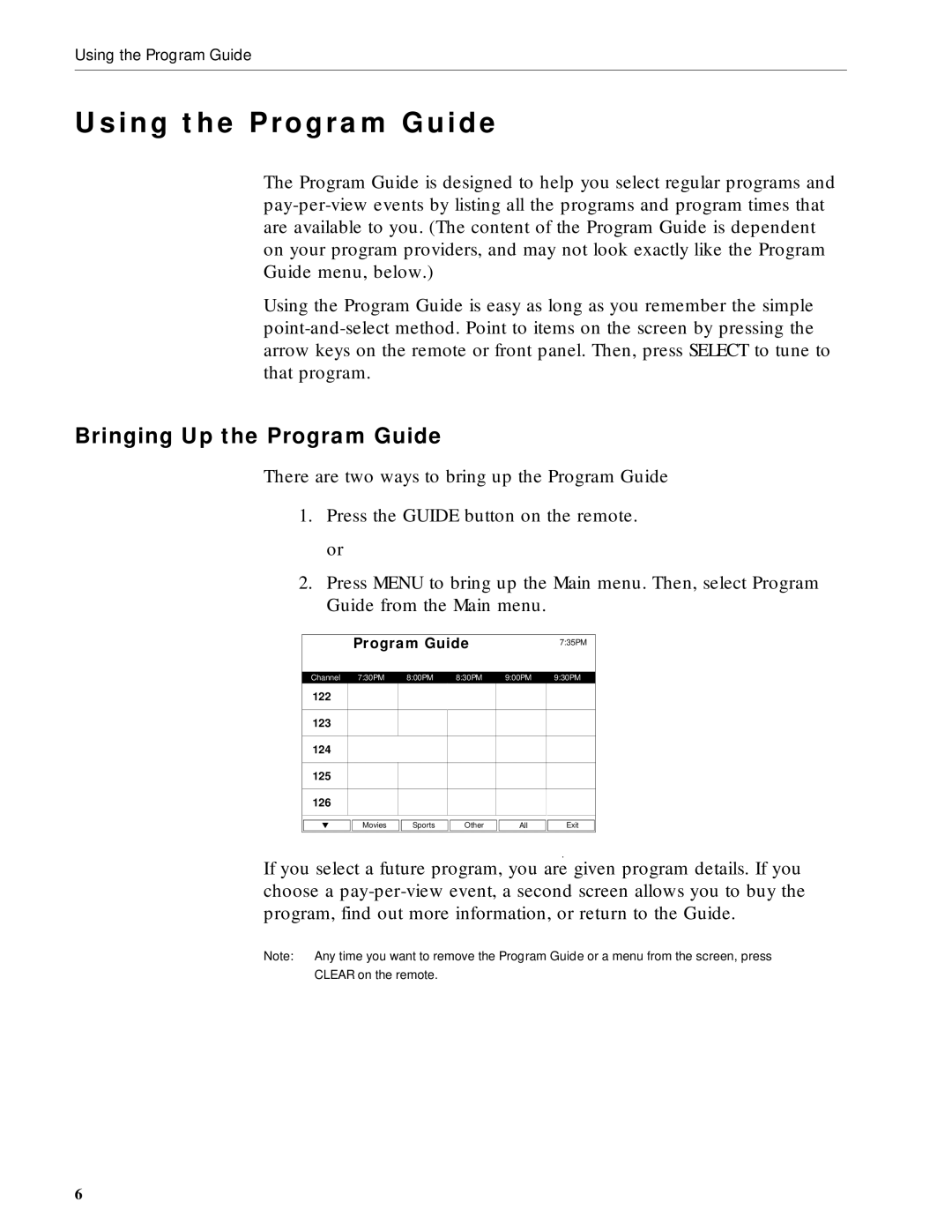 RCA DRD203 RW user manual Using the Program Guide, Bringing Up the Program Guide 