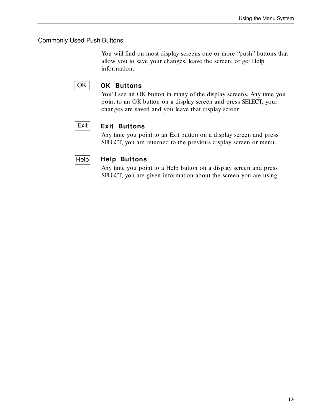 RCA DRD212NW user manual OK Buttons, Exit Buttons, Help Buttons 