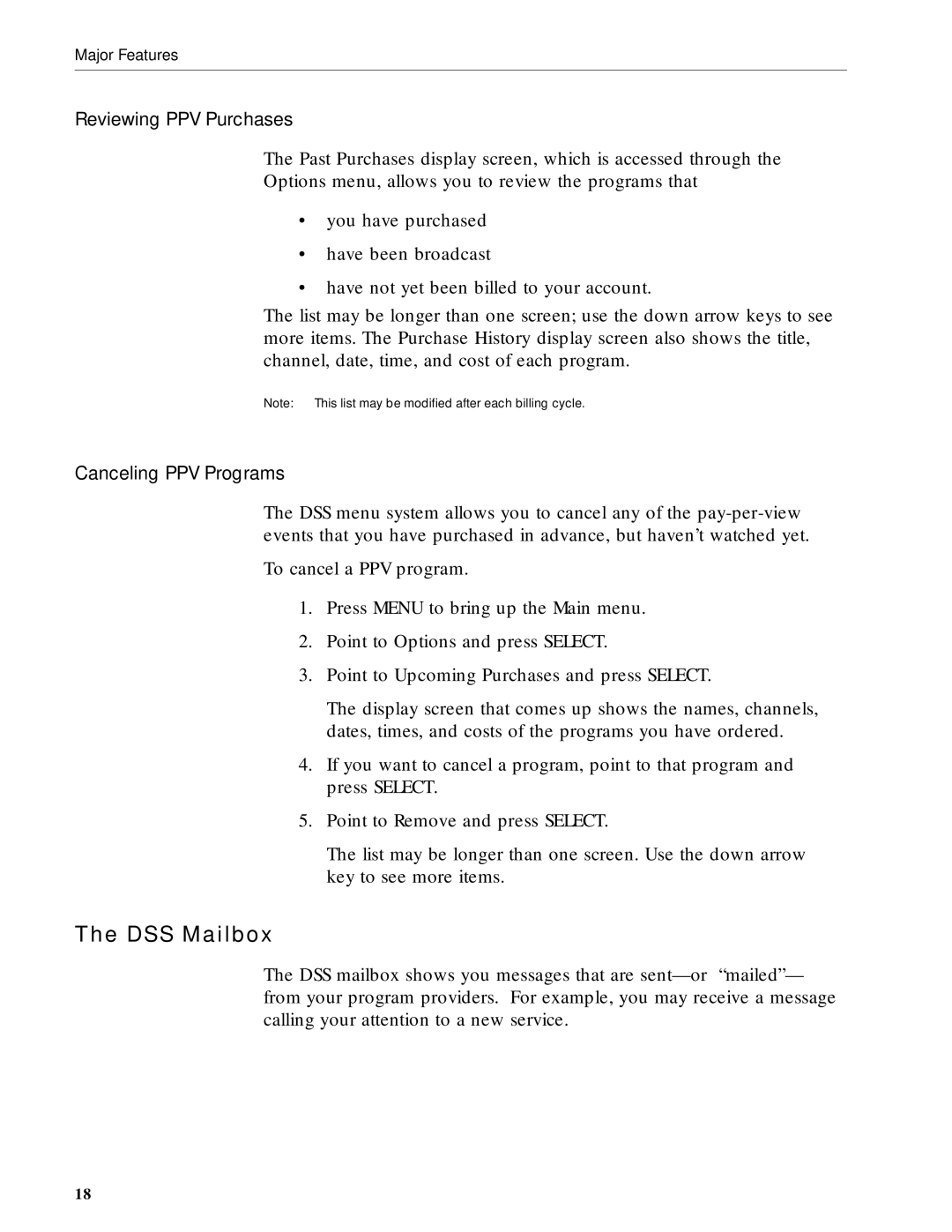 RCA DRD212NW user manual DSS Mailbox 