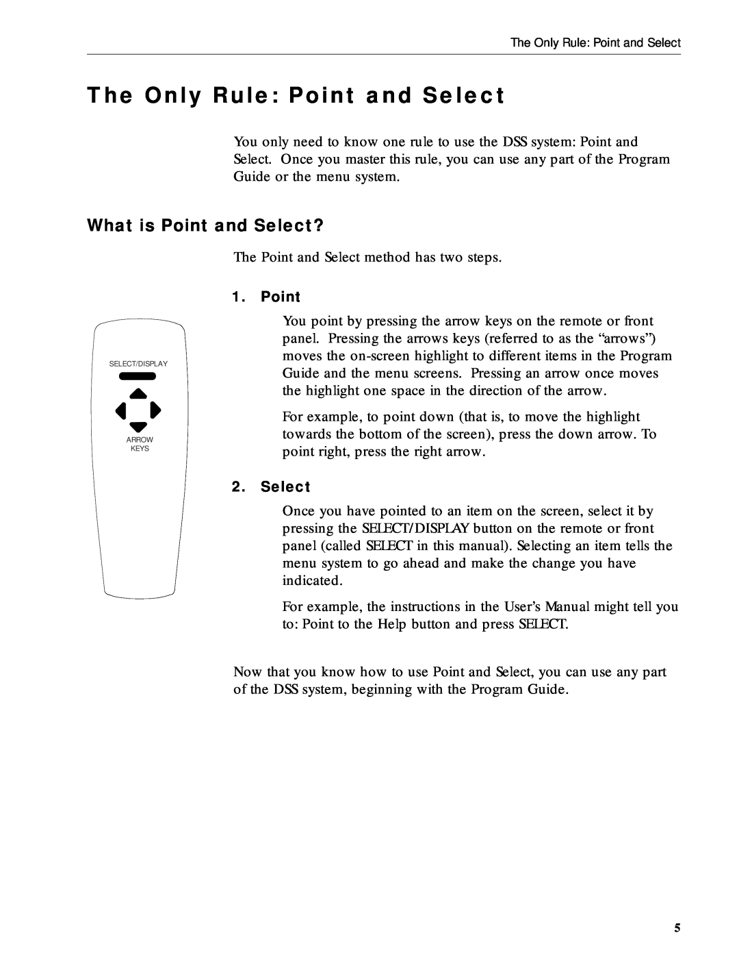 RCA DRD212NW user manual The Only Rule Point and Select, What is Point and Select? 