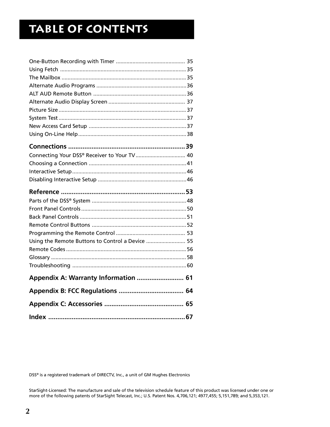 RCA DRD403RA owner manual Connections, Reference 